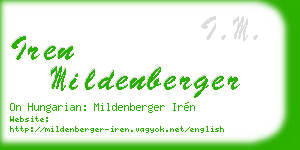 iren mildenberger business card